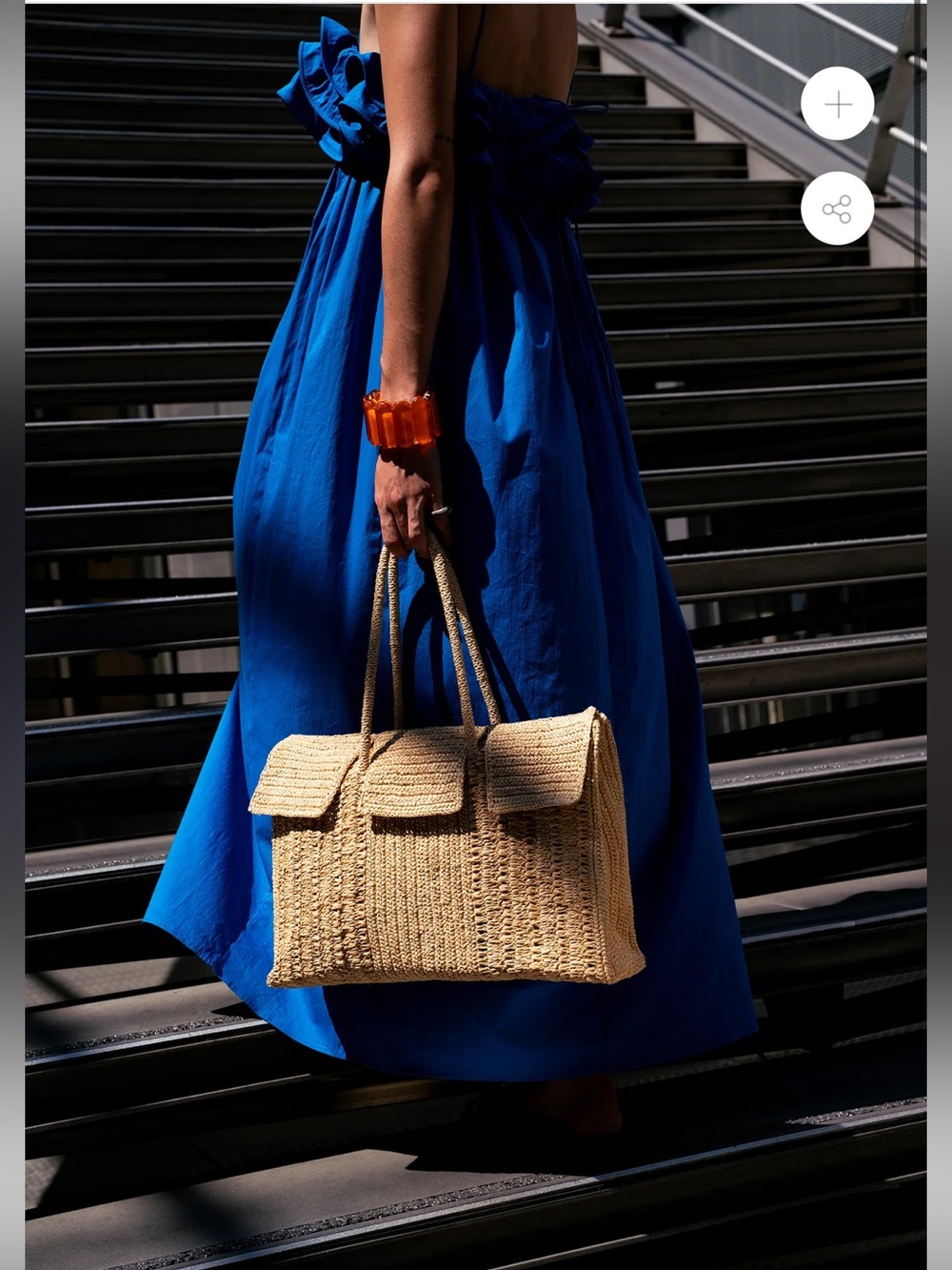 Maison N.H. Paris Dahlia Grande Bag, Natural